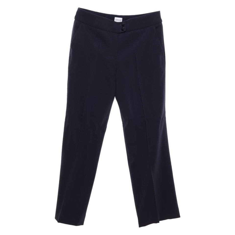 Armani Collezioni Paio di Pantaloni in Lana in Blu