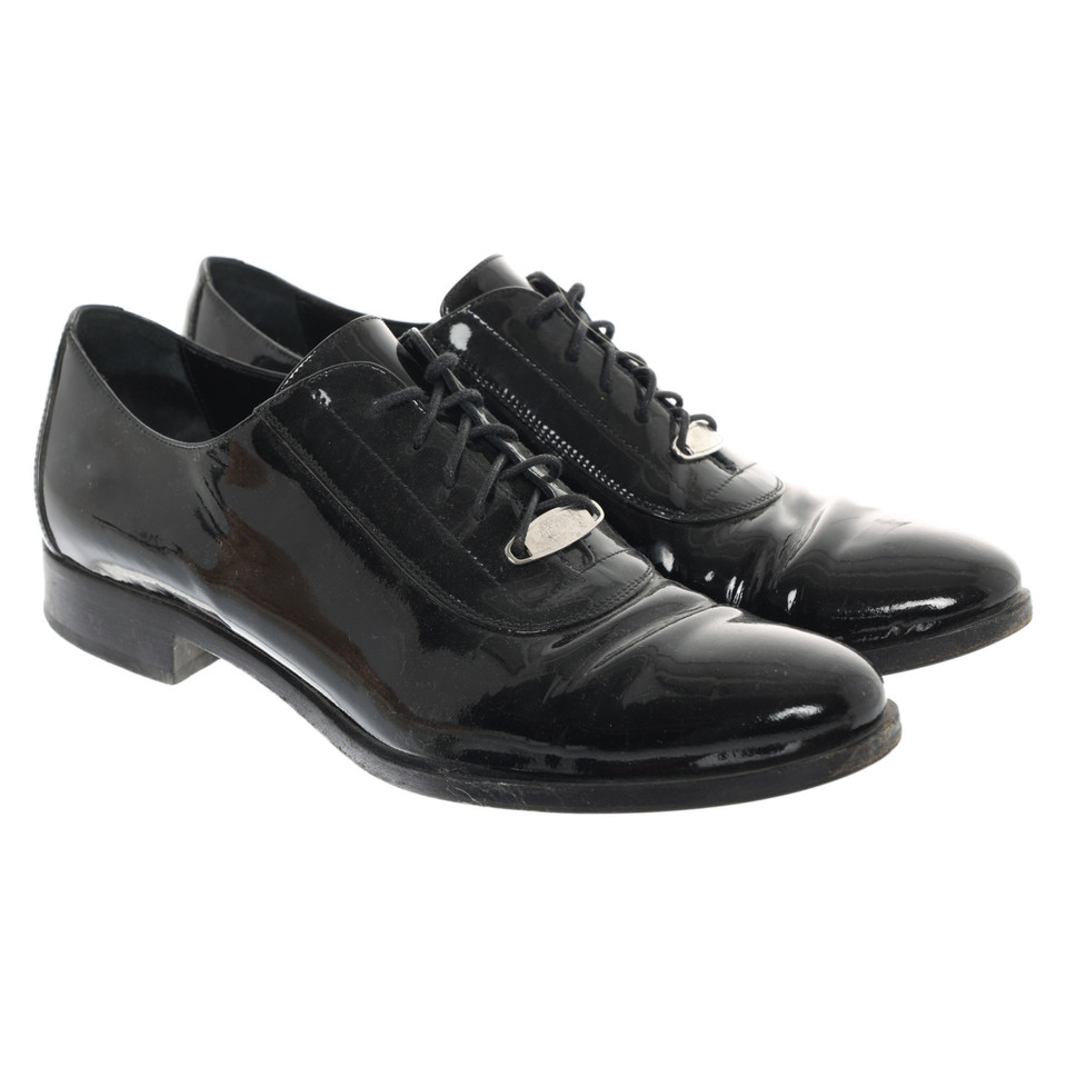 Armani Jeans Lace-up shoes Patent leather in Black