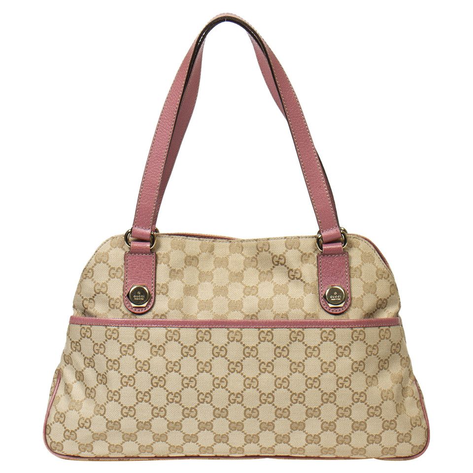 Gucci Shoulder bag Canvas in Beige