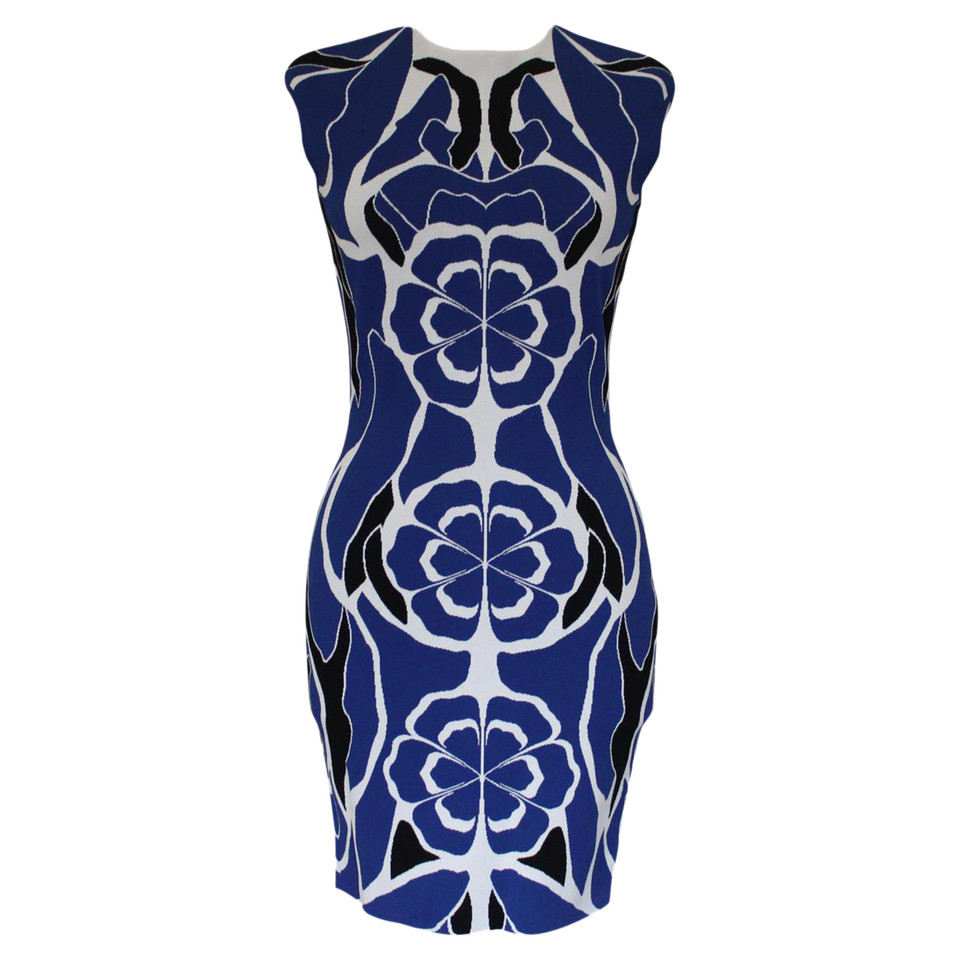 Alexander McQueen Kleid aus Viskose in Blau