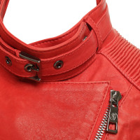 Sly 010 Leather jacket in red