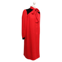 Nina Ricci zijden jurk in het rood