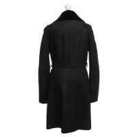 Marc Cain Lambskin coat in black