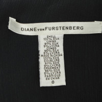 Diane Von Furstenberg Robe en soie bleu foncé