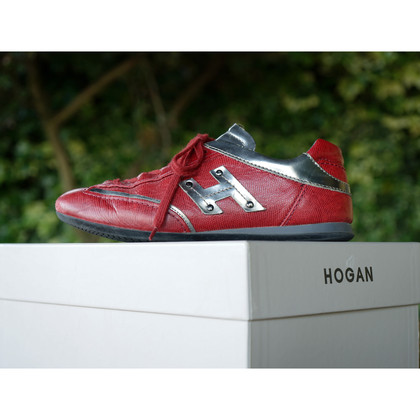 Hogan Chaussures de sport en Cuir en Rouge