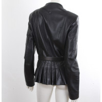 Christian Dior Jacket/Coat Leather in Black