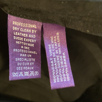 Ralph Lauren Purple Label Oberteil aus Leder in Schwarz