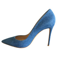 Casadei Pumps/Peeptoes Jeans fabric in Turquoise