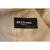 Kiton Jacke/Mantel aus Baumwolle in Beige