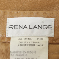 Rena Lange Leren rok in bruin
