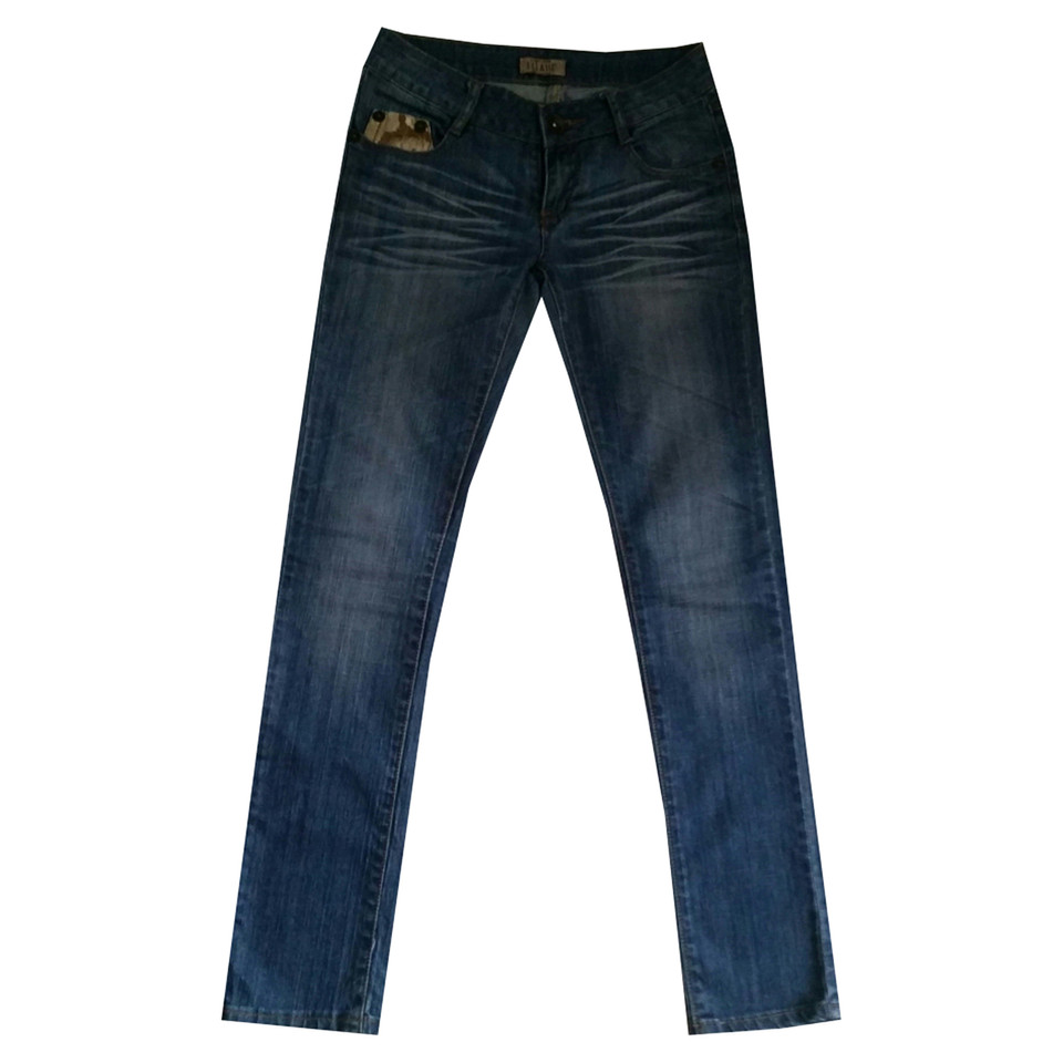 Alviero Martini 1A Classe world Jeans Katoen in Blauw