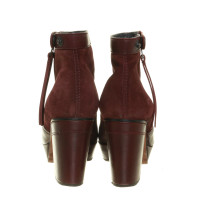 Acne Bordeauxfarbene ankle boots with stiletto heel