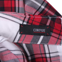 Cinque top with check pattern