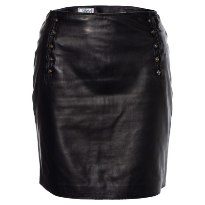 Gianni Versace Skirt Leather in Black