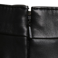 Reiss Leather skirt in black