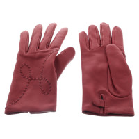 Hermès Gloves Leather in Bordeaux