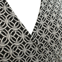 Diane Von Furstenberg Robe en soie en noir / blanc