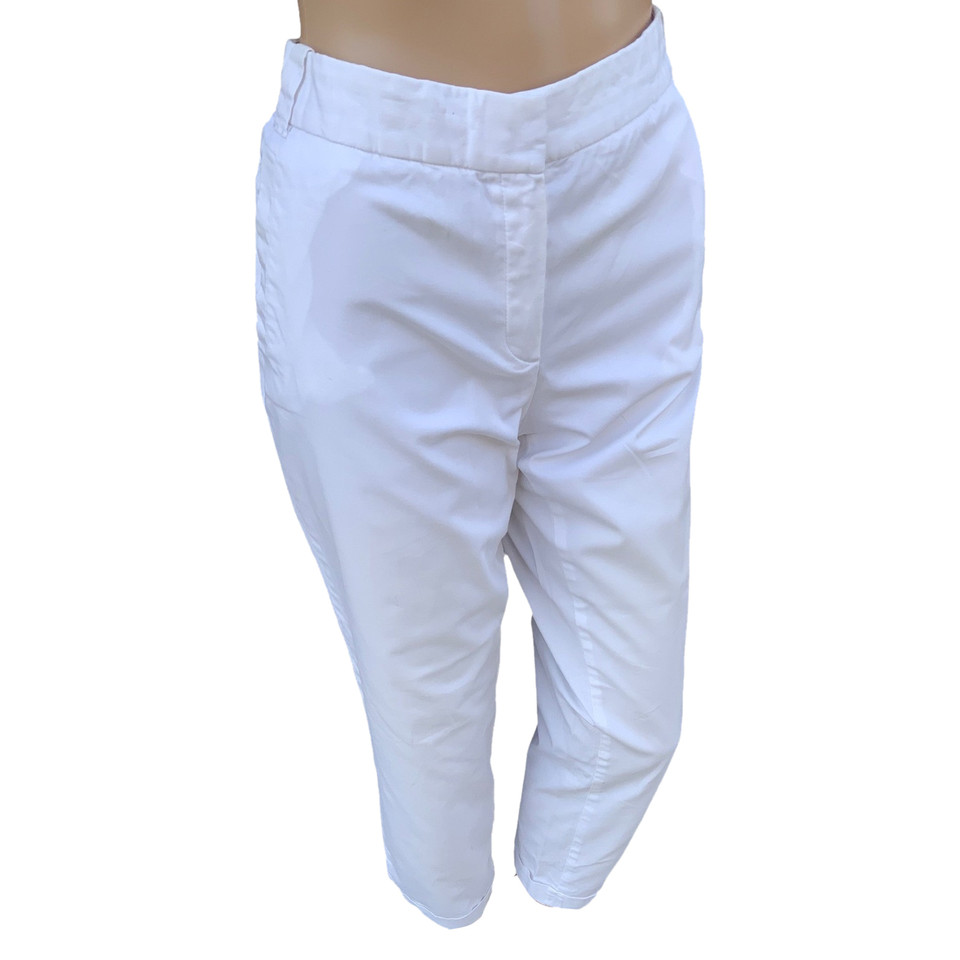 Massimo Dutti Paire de Pantalon en Blanc