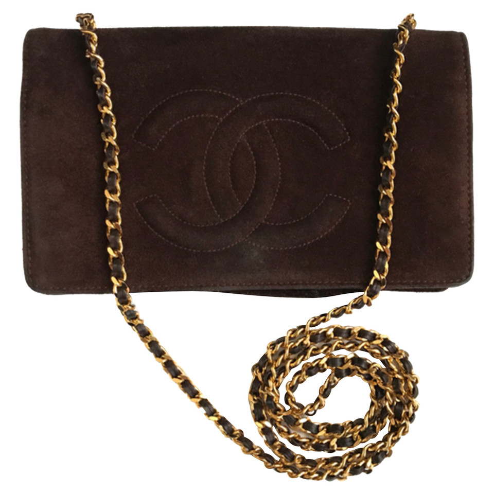 Chanel Wallet on Chain en Daim en Marron