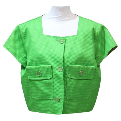 Courrèges Jacke/Mantel aus Baumwolle in Grün