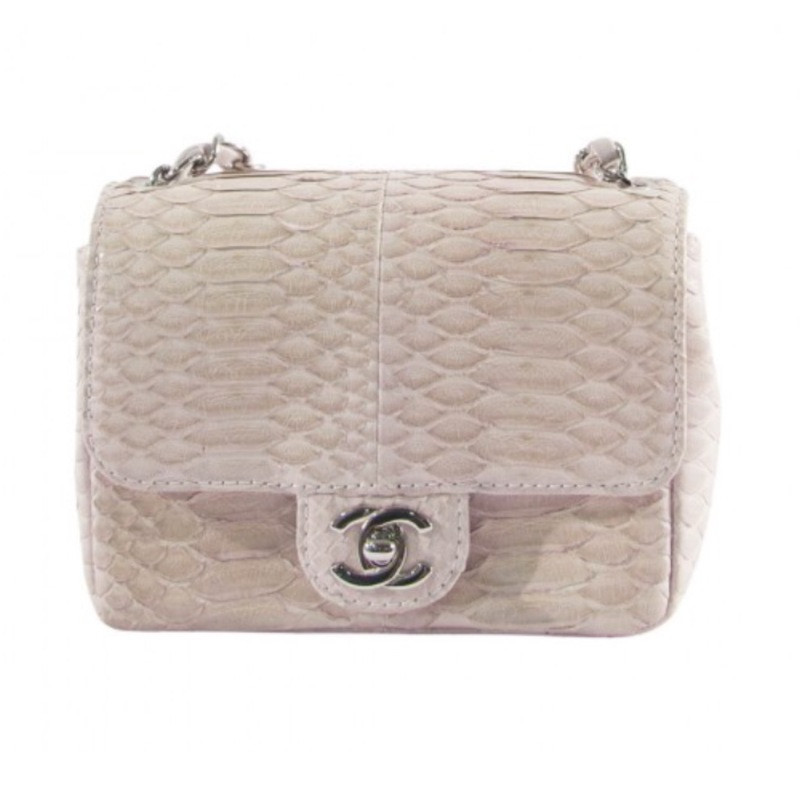 Chanel "Mini Flap Bag" aus Pythonleder