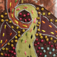 Antik Batik Zijden sjaal in Multicolor