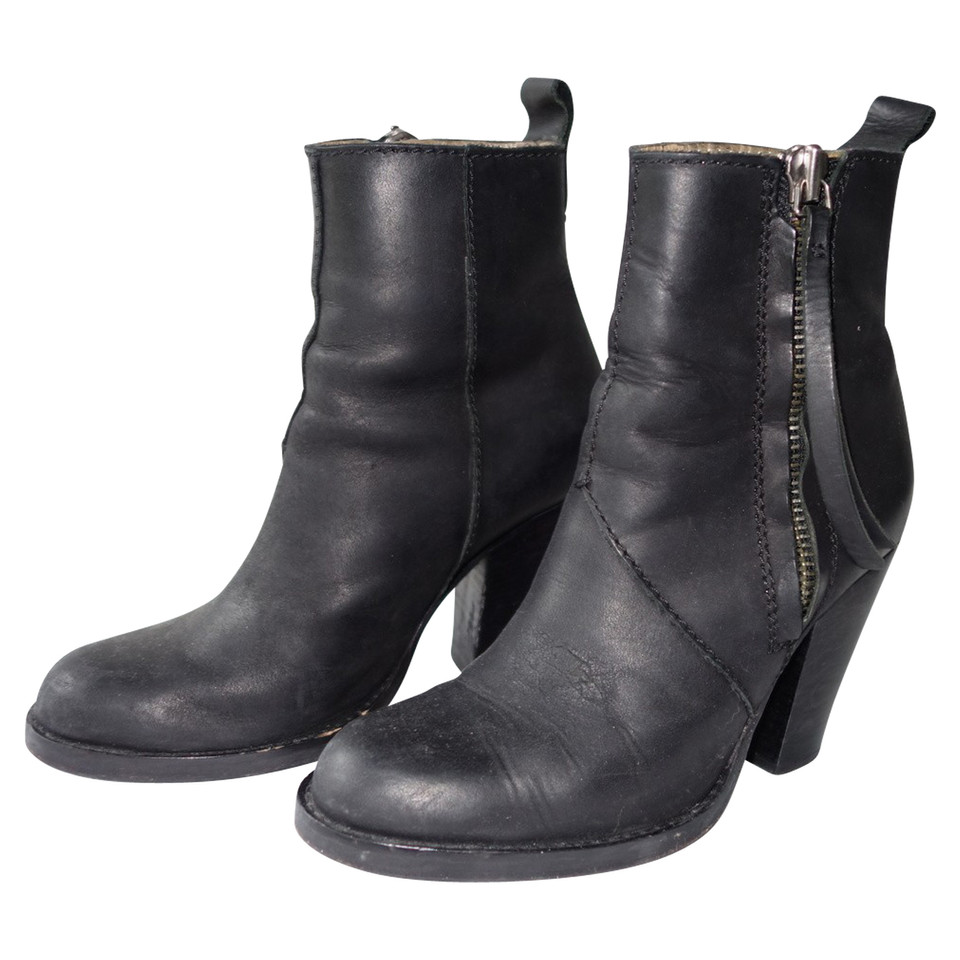 Acne Bottines en Cuir en Noir