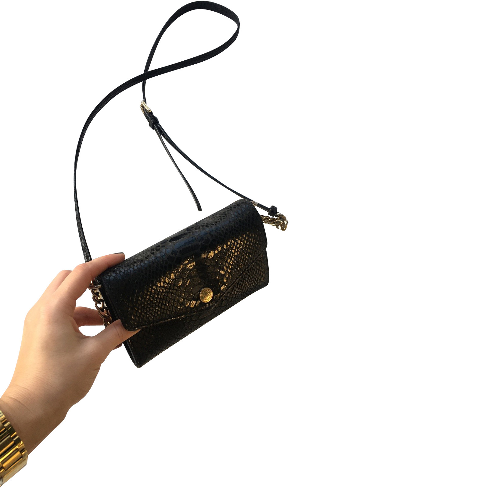 Michael Kors Clutch Bag in Black - Second Hand Michael Kors Clutch ...