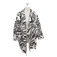Diane Von Furstenberg Oversized coat in black and white