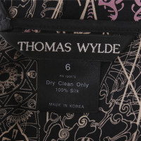Thomas Wylde Robe en soie avec motif