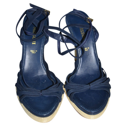 Missoni Sandalen aus Wildleder in Blau