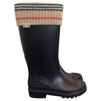 Burberry Black rubber boots