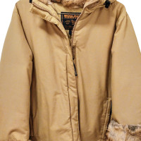 Woolrich Giacca/Cappotto in Tela in Beige