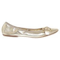 Louis Vuitton Ballerina's in goud