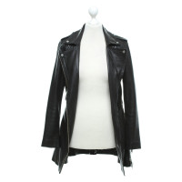 All Saints Leather coat in black