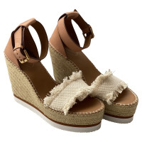 See By Chloé Wedges Linen in Beige