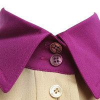 Rena Lange camicetta di seta in beige / viola