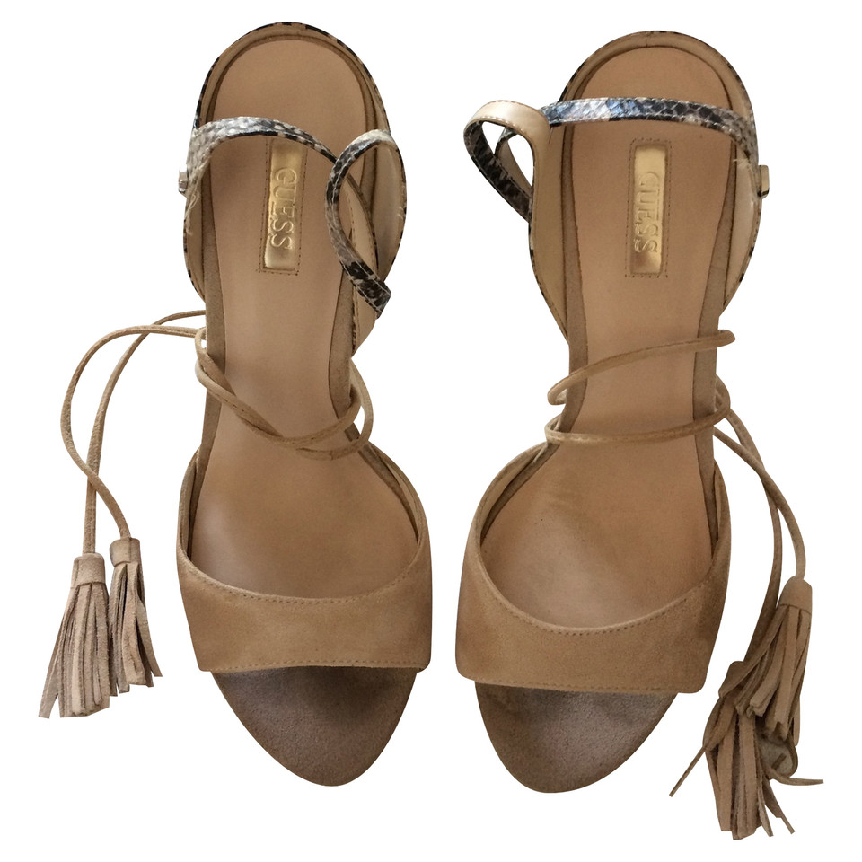 Guess Sandals Suede in Beige