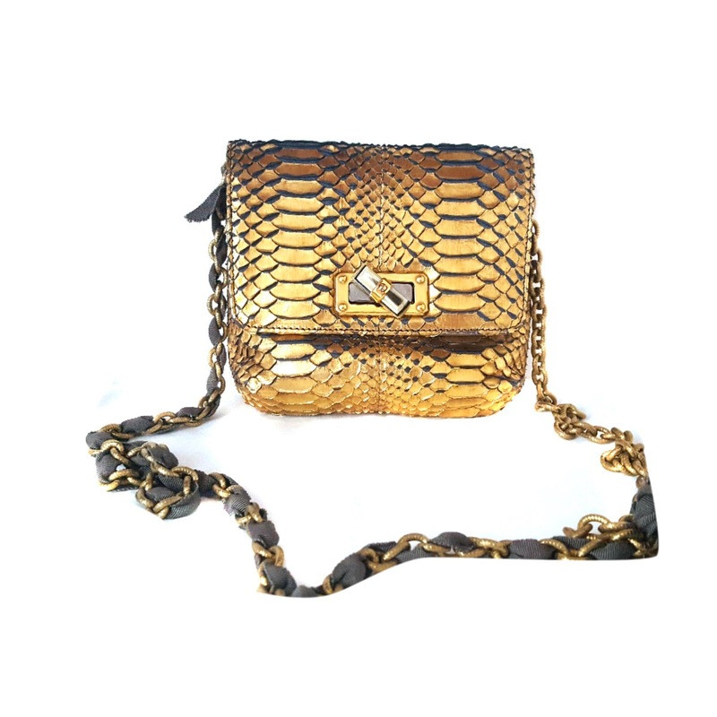 Lanvin Python leather handbag