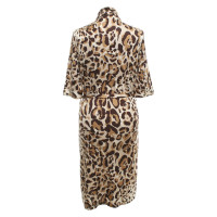 Steffen Schraut Silk dress with leopard print