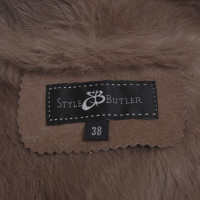 Style Butler Real fur vest, Khaki