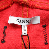 Ganni Jumpsuit aus Baumwolle in Rot