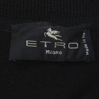 Etro Knit sweater with silk trim