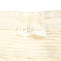 Twin Set Simona Barbieri Trousers Cotton in Cream