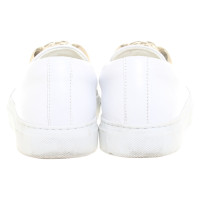 Versace Chaussons/Ballerines en Cuir en Blanc