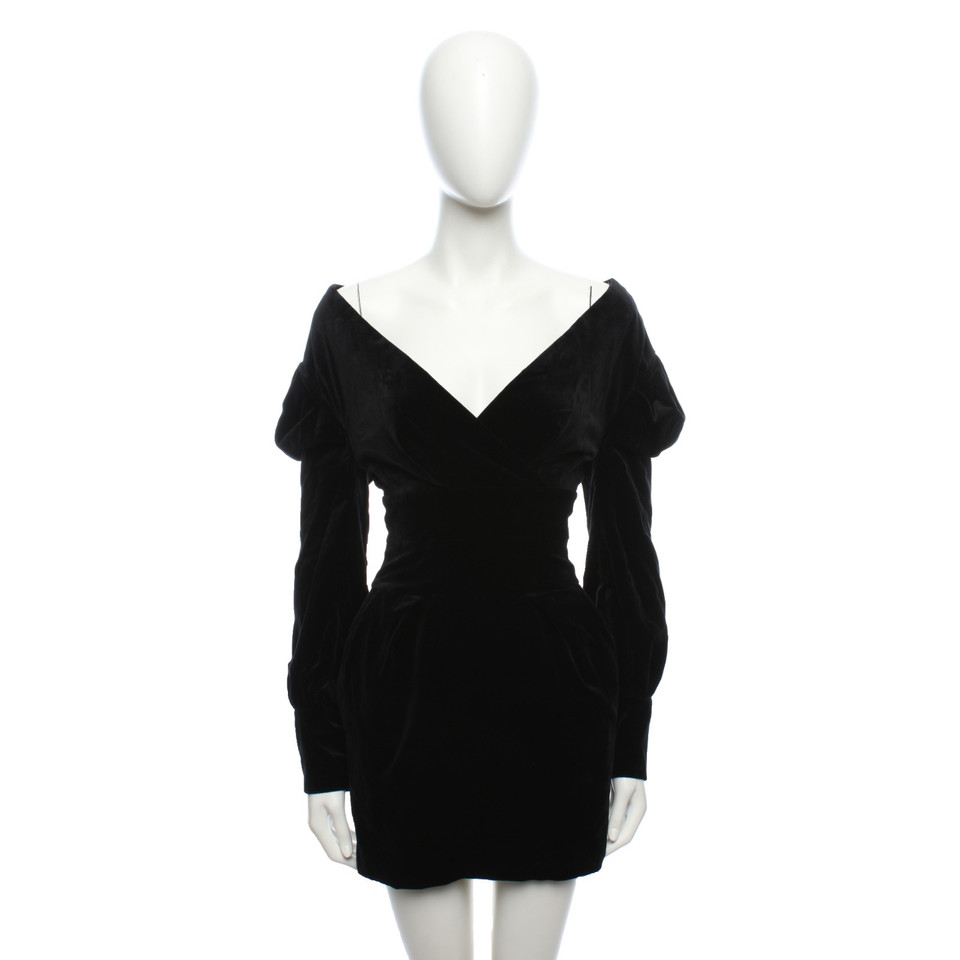 Alexandre Vauthier Kleid aus Baumwolle in Schwarz