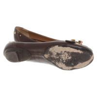 Chloé Slipper/Ballerinas aus Leder in Braun