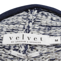 Velvet Vest in blauw/wit