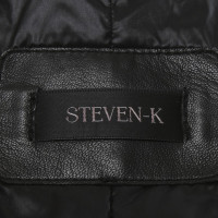 Andere merken Steven K - leren jas in zwart