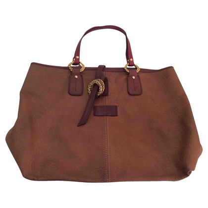 Valentino Garavani Shopper Leer in Bruin